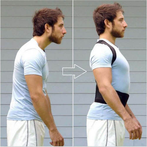 Posture Corrector Support Magnetic Back Shoulder Brace Belt Band For - Aubaines À GO-GO