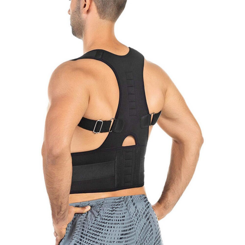 Posture Corrector Support Magnetic Back Shoulder Brace Belt Band For - Aubaines À GO-GO
