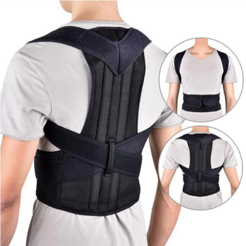 Adjustable Posture Corrector Low Back Support Shoulder Brace Belt For - Aubaines À GO-GO