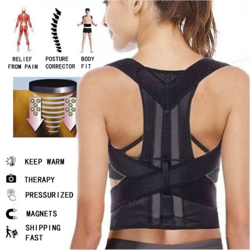 Adjustable Posture Corrector Low Back Support Shoulder Brace Belt For - Aubaines À GO-GO