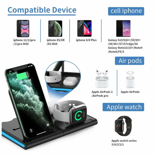 Magnetic Power Tiles 4 In 1 Wireless Charging Station - Aubaines À GO-GO