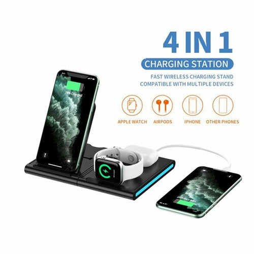 Magnetic Power Tiles 4 In 1 Wireless Charging Station - Aubaines À GO-GO