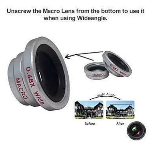 3-in-1 Universal Clip on Smartphone Camera Lens - 6 Colors - Aubaines À GO-GO