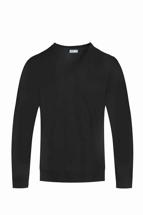 Solid Vneck Knit Pullover Sweater - Aubaines À GO-GO