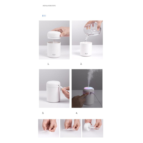 Portable Air Humidifier Aroma Essential Oil Diffuser for Car Home - Aubaines À GO-GO