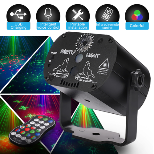 Mini RGB Disco Light LED Laser Stage Projector - Aubaines À GO-GO