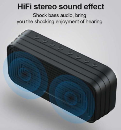 LED Display Alarm Clock Wireless Bluetooth Speakers - Aubaines À GO-GO