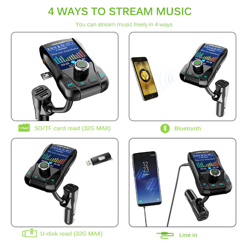 Bluetooth FM Transmitter for Car Bluetooth V3.0 - Aubaines À GO-GO