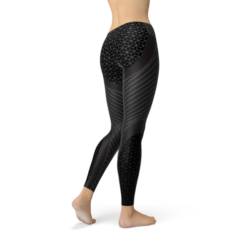 Womens Carbon Fiber Sports Leggings - Aubaines À GO-GO