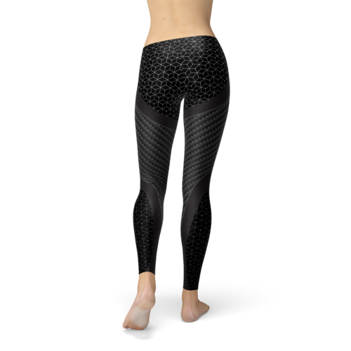 Womens Carbon Fiber Sports Leggings - Aubaines À GO-GO