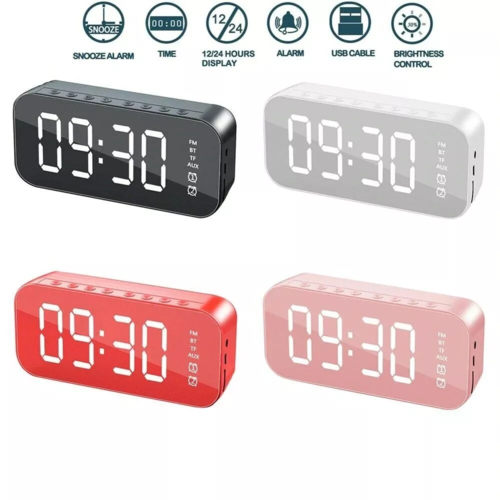 LED Display Alarm Clock Wireless Bluetooth Speakers - Aubaines À GO-GO