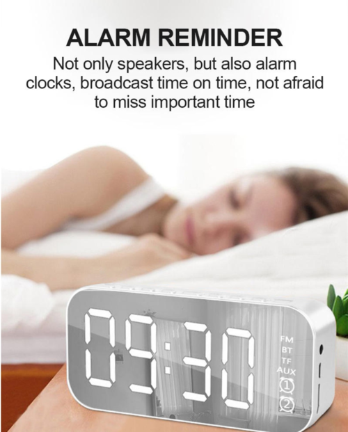 LED Display Alarm Clock Wireless Bluetooth Speakers - Aubaines À GO-GO