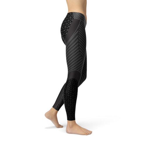 Womens Carbon Fiber Sports Leggings - Aubaines À GO-GO