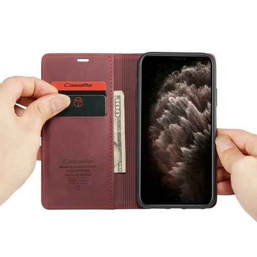 Luxury Magnetic Flip Wallet Case for iPhone 7, 8, X, 11, 12, 13 - Aubaines À GO-GO