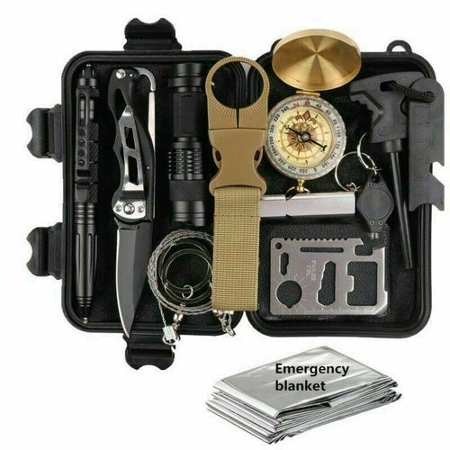 14 in 1 Outdoor Emergency Survival And Safety Gear Kit Camping - Aubaines À GO-GO