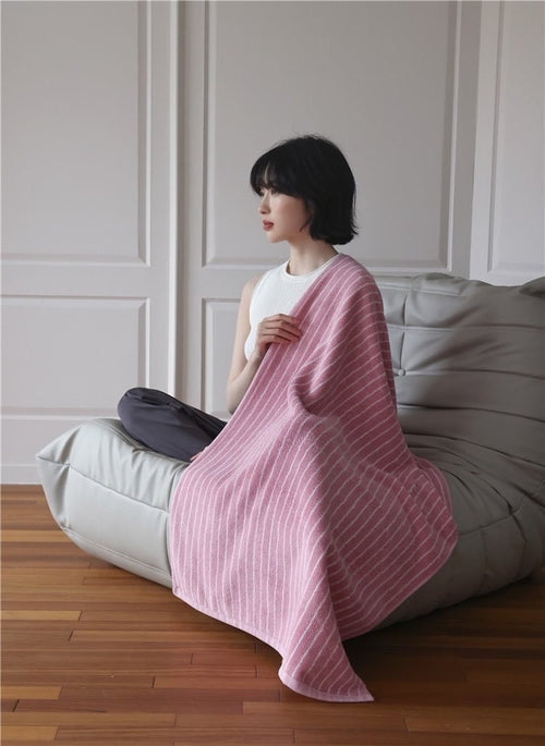 Ultra Soft Absorbent Retro Stripe Bath Towel - 100% Organic Cotton - Aubaines À GO-GO